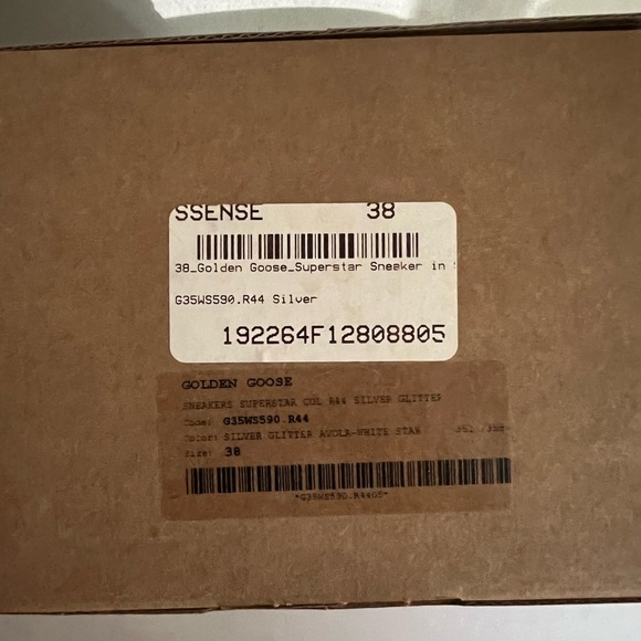 Silver Glitter Golden Goose Superstar Sneakers Size 38 - Picture 6 of 6